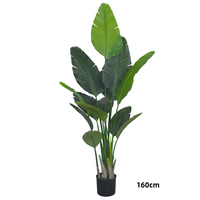 Plante artificielle en plastique d'usine, bananier du voyageur, plante verte de simulation, olivier en pot, décoration de plante d'intérieur avec pot