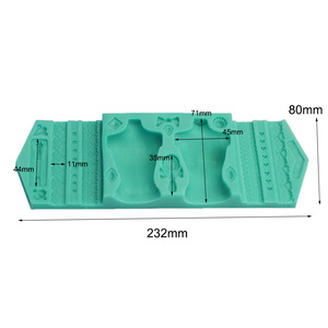 DIY Chocolate Fondant Cake Lace Trim Silicone Mold Rectangle Baking Decoration Wedding Cake Mold - Product Image 3