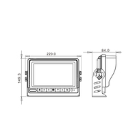 IP68 étanche 7 pouces HD écran tactile de moniteur de caméra de recul pour chariot élévateur agricole