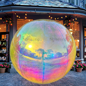 Decoration Big Hanging Colorful Mirror Ball Inflatable <b>Balloon</b> PVC for Shopping Mall <b>Customized</b> Decorative Inflatable Iridescent - Product Image 1