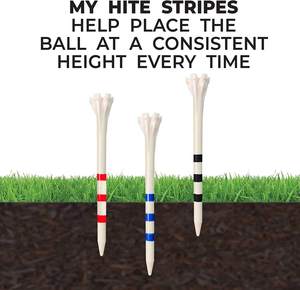 Tees de golf en plastique, petits, robustes, avec grande coupelle, logo personnalisé, bleu, OEM, 7 couleurs disponibles, 100 pièces - Product Image 4