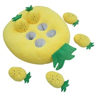 Jouet à mâcher pour animaux de compagnie en matériau PP écologique Jouet en peluche carotte pour chats chiens Ananas Fraise Fruits Légumes Chien