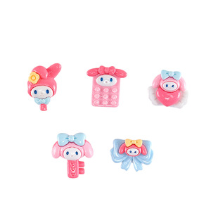 My Melody เรซิ่นตกแต่งโทรศัพท์ ABS การ์ตูนน่ารักอุปกรณ์ตกแต่งโทรศัพท์มือถือ DIY - Product Image 5
