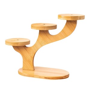 Nanzhu petit support antique en bois massif pour service à thé ornements stockage multicouche mur et présentoir pour la décoration du salon - Product Image 5