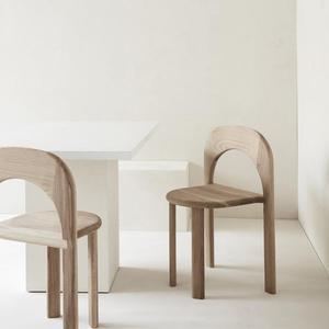 Nordic Solid Wood <b>Dining</b> <b>Chair</b> Black Walnut Cherry Unfinished Backrest Adult <b>Dining</b> <b>Chair</b> - Product Image 1