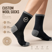 Chaussettes en laine personnalisées avec logo, chaussettes thermiques de qualité supérieure pour l'hiver, chaussettes respirantes pour la randonnée en plein air, fabricant OEM