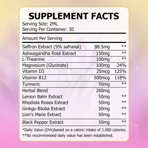 Best Seller liposomal Saffron liquid Drops with Saffron Extract Metabolism Mood Vision Health Support Energy liquid Drops - Product Image 2