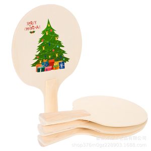 ไม้ปิงปองไม่เคลือบสีสำหรับเด็ก งานฝีมือ DIY ของขวัญ ของที่ระลึก สีธรรมชาติ รับทำตามสั่ง สำหรับโปรโมชั่น - Product Image 1