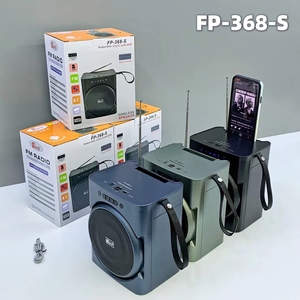 New fepe FP-368-S năng lượng mặt trời sạc bảng điều chỉnh không dây màu xanh răng loa với ăng ten ngoài trời FM ban nhạc radio1500mah 10 Wát Loa - Product Image 3