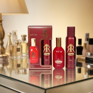 Set de Regalo Rojo de Perfumes Nayaab (EDC Spray 120ml y Desodorante 150ml) Perfumes Unisex de Lujo con Aroma Duradero - Product Image 4