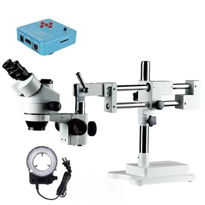 3.5X-90X Simul-focal Trinoculaire <span class=keywords><strong>Boom</strong></span>-arm Stéréo Microscope Circuit Imprimé Mobile Téléphone Réparation Matériel Moule Gravure Soudage - Product Image 3