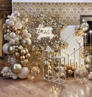 Panneau de fond mural cinétique à paillettes effet miroir activé par le vent pour décoration de mariage, fournitures de fête, centres de table et décorations