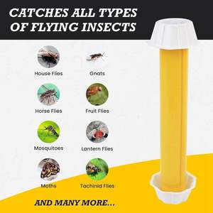 Pièges à mouches collants suspendus pour l'extérieur et l'intérieur, bâtonnets collants pour mouches, pour la lutte contre les mites, les moustiques, les moucherons, les insectes nuisibles - Product Image 4