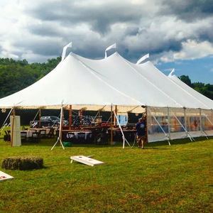 Wedding Party Gazebo Tent For Events Pvc Walls Tentes Pour Événements Single Layer Aluminum Alloy Frame Polyester Fabric Outdoor - Product Image 4