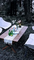 Table pliante portable en alliage d'aluminium Rouser pour pique-nique, randonnée et camping en extérieur