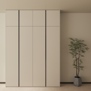 <span class=keywords><strong>Armoire</strong></span> intégrée sans poignée de style moderne, système de placard personnalisé à ouverture par pression pour meubles de chambre - Product Image 2