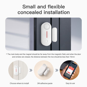 Sensor de Puerta y Ventana WiFi Tuya con Control Remoto, Detector de Contacto Magnético para Puerta con Alarma de 90dB, Compatible con la Aplicación Smart Life, PST-AW301 - Product Image 3