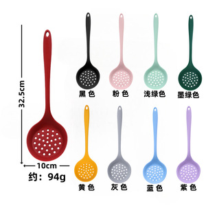 Cuchara coladora de silicona grande antiadherente, utensilio de cocina para escurrir pasta, reutilizable - Product Image 4