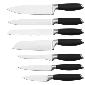 Customize Professional Japanese Chef's <b>Knife</b> Set Stainless Steel Kitchen <b>Knives</b> Set with TPR Coating Hollow Handle - Product Image 1