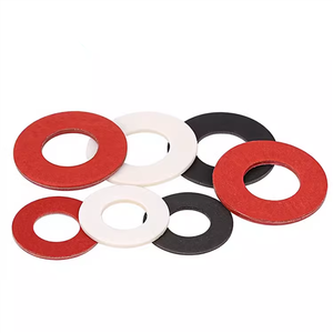 Шайба из вулканизированной стали с метрической резьбой, красная, без покрытия, DIN125A, заводской запас - Product Image 3