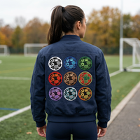 Écusson brodé personnalisé style football, thermocollant ou à coudre, pour veste, chapeau, sac, vêtements et accessoires
