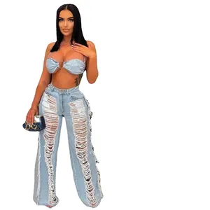 Plastic Winter Clothes Two Piece Set Sexy Dress cloth Sex Women Women's Clothing Boho Pants Made In China