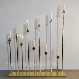 Candelabro de cristal dorado de 5 brazos para centros de <span class=keywords><strong>mesa</strong></span> de boda - Product Image 4