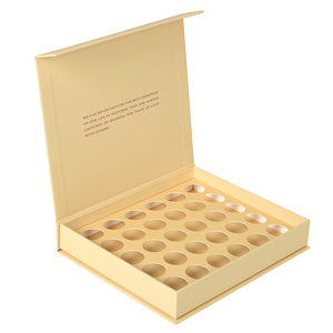 Emballages cadeaux en carton biodégradable et recyclable, adaptés aux aliments, boîtes rigides en papier pour chocolat, avec revêtement en feuille d'or UV mat - Product Image 6