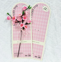 Tarjeta de flores tejida a mano personalizada, empaque para ramo de flores de un solo tallo, materiales semielaborados para tarjetas de felicitación con ramo de flores pequeñas