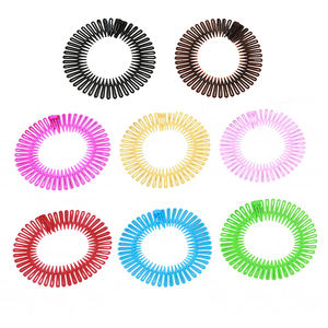 Sisir Rambut Fleksibel Plastik, Ikat Kepala Wanita untuk Mencuci Muka, Aksesoris Rambut untuk Makeup, Jepit Rambut Gaya Zig Zag, Ikat Kepala Bergigi Lingkaran - Product Image 5