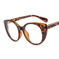 Monture de lunettes transparente vintage avec logo personnalisé, lunettes optiques œil de chat surdimensionnées pour femmes
