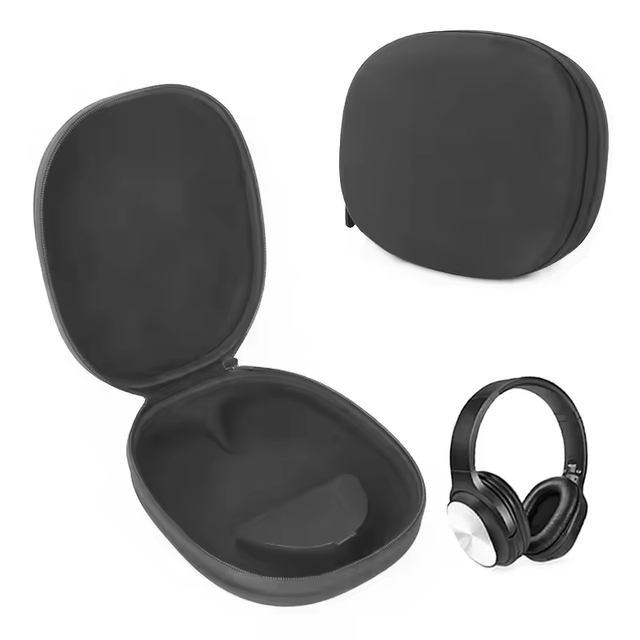 Shockproof EVA Earphone Storage Case with Precision Molded Layout Portable Headset Bag for Branded Audio Product Packaging