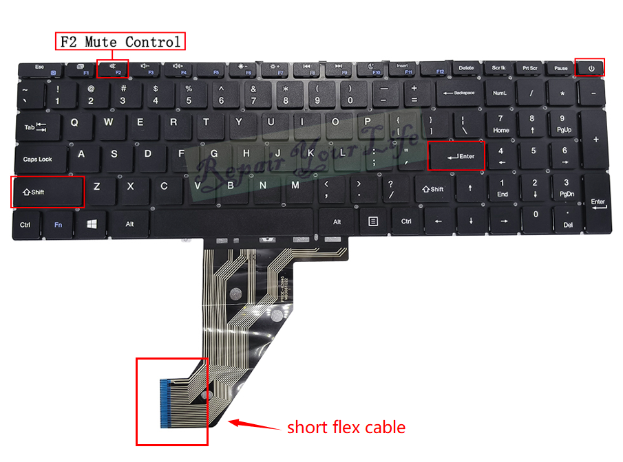 Câble flexible court/F2 Mute control