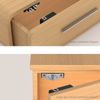 Serrure intelligente invisible pour armoire à porte vitrée, déverrouillage par carte NFC IC 13,56 MHz RFID mobile