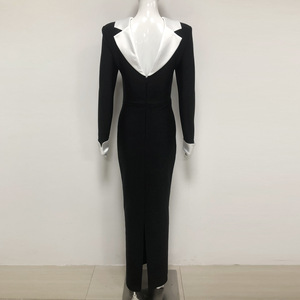 Abito Lungo Elegante su Misura 2025 con Schiena Scoperta e Maniche Lunghe per Donna, Abito da Sera di Lusso con Spacco, Vestito da Cerimonia - Product Image 4