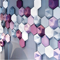 Conception intérieure haut de gamme PET 3d hexagone panneau mural décoratif insonorisant panneaux insonorisés panneau acoustique