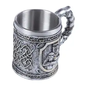 Cốc Cà Phê Bia Stein Tankard Cốc Cốc Hiệp Sĩ Thập Tự Chinh Templar Thời Trung Cổ Bộ Áo Giáp Hiệp Sĩ Thập Tự Giá