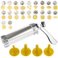 Pistolet à douilles en acier inoxydable pour glaçage, embouts de pressage pour fondant et biscuits, machine à extruder les gâteaux, pistolet de fabrication de biscuits
