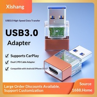 Adaptateur B05-4 OTG3.0 Type-C Femelle vers USB Mâle pour Ordinateur Téléphone Portable Tablette Transmission Haute Vitesse