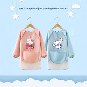 <span class=keywords><strong>Tablier</strong></span> imperméable en TPU à manches longues pour enfants, à porter à l'envers, pour la maternelle, garçons et filles, motif animaux de dessin animé - Product Image 3