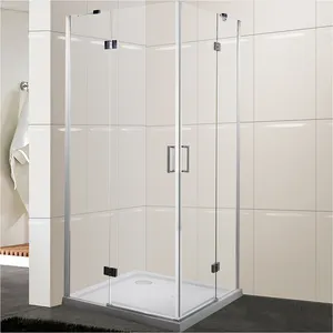 Bathroom Frameless Glass Shower Door Hinged Swing Wall Shower Door Small Square Shower Doors