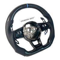 Volant de voiture en fibre de carbone et suède LED, personnalisable en usine pour Volkswagen Polo Golf Passat MK7 MK6, mise à niveau des anciens modèles