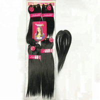 BELEZA QUATTRO YAKI WAVE 4 pièces 8"10"12"14" 160G Qualité Usine Vente en Gros Tresses Synthétiques Lisses Extensions de Cheveux