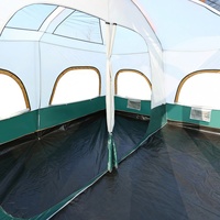 Tente de camping familiale quatre saisons, double couche, imperméable, en polyester écologique, coupe-vent, pour 6 à 8 personnes, deux chambres