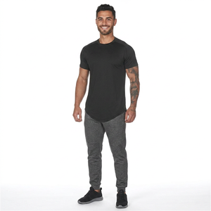 Camiseta Deportiva Ajustada para Hombre, Ligera, de Color Sólido, para Gimnasio, Transpirable, Moderna, para Correr - Product Image 1