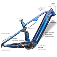 Cadre EMTB en alliage d'aluminium à suspension complète Bafang M620 M600 M560 M510 Moteur central 48V 52V 25Ah Batterie cachée Cadre 27.5ER 29ER