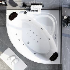 Moderna Bañera Triangular de Acrílico de 1-1.5m, Bañera Doble Extra Grande para Parejas, Hidromasaje, <span class=keywords><strong>Baño</strong></span> de Hotel u Hogar, con Calefacción, Drenaje y Masaje - Product Image 4