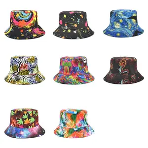 Flat Top Breathable Bucket Hats Unisex Flash Gordon Pattern Bucket Hat Summer Printing Fisherman's Hat