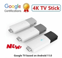 Performances Élevées |   Clé TV personnalisable certifiée Google Android 11 2 Go 8 Go Wi-Fi double bande 2.4G & 5G 4K