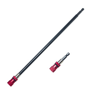 Yunbei Yb Extended Drill Connector 300mm 1/4 Inch Magnetic Hex <b>Socket</b> Red Finish - Product Image 1